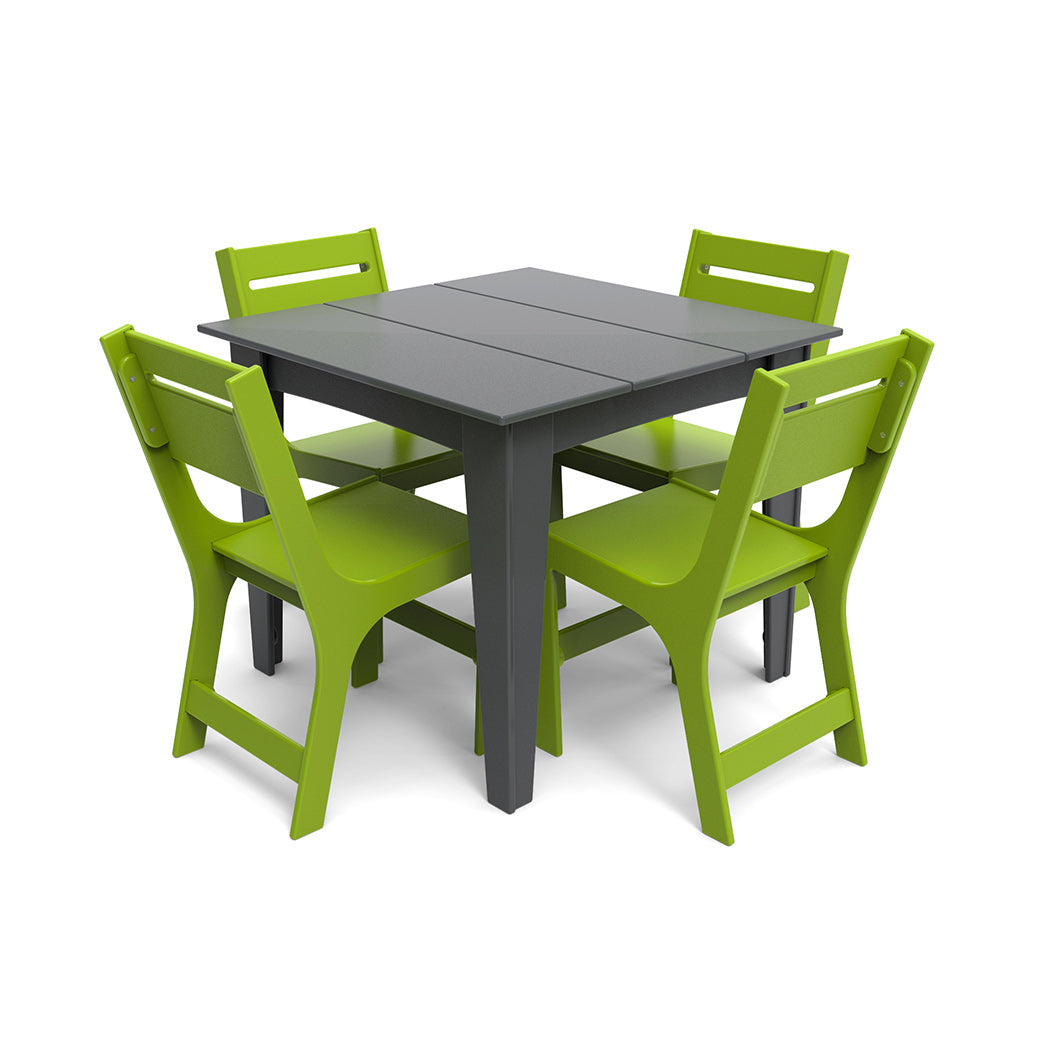 Alfresco Square Table (36) + Cricket Chairs Leaf Green Bundle