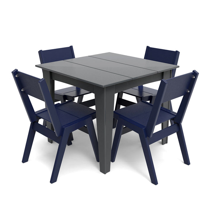 Alfresco Square Table (36) + Alfresco Dining Chairs Navy Blue Bundle