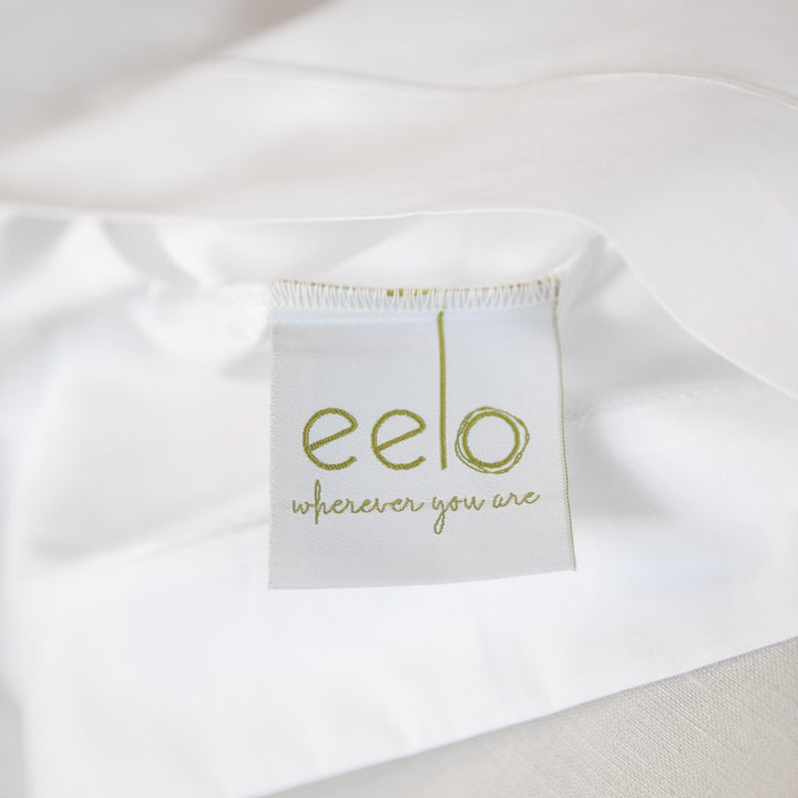 Eelo Bedding Tag, White and Citron