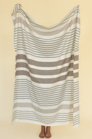 Organic Cotton Flat Weave Beach Towel - Dune