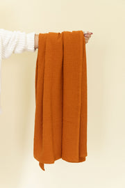Organic Cotton Waffle Weave Sheet - Auburn