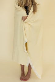 Cotton Fringe Throw Popcorn