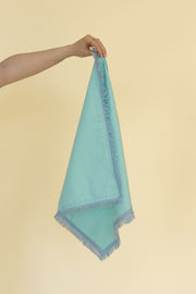 Light Blue Cotton Fringe Napkin