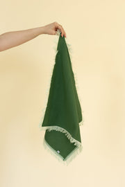 Dark Green Cotton Fringe Napkin