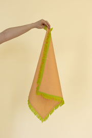Peach Cotton Fringe Napkin