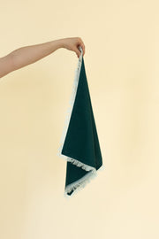 Teal Cotton Fringe Napkin