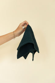 Organic Cotton Waffle Weave Facecloth - Midnight Blue