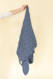 Merino Wool Throw - Blue Jeans