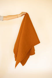 Organic Cotton Quilted Throw - Safron