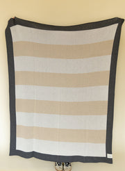 Recycled Cotton Knit Throw - Earl Grey