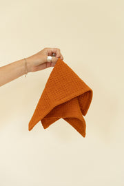 Organic Cotton Waffle Weave Facecloth - Auburn