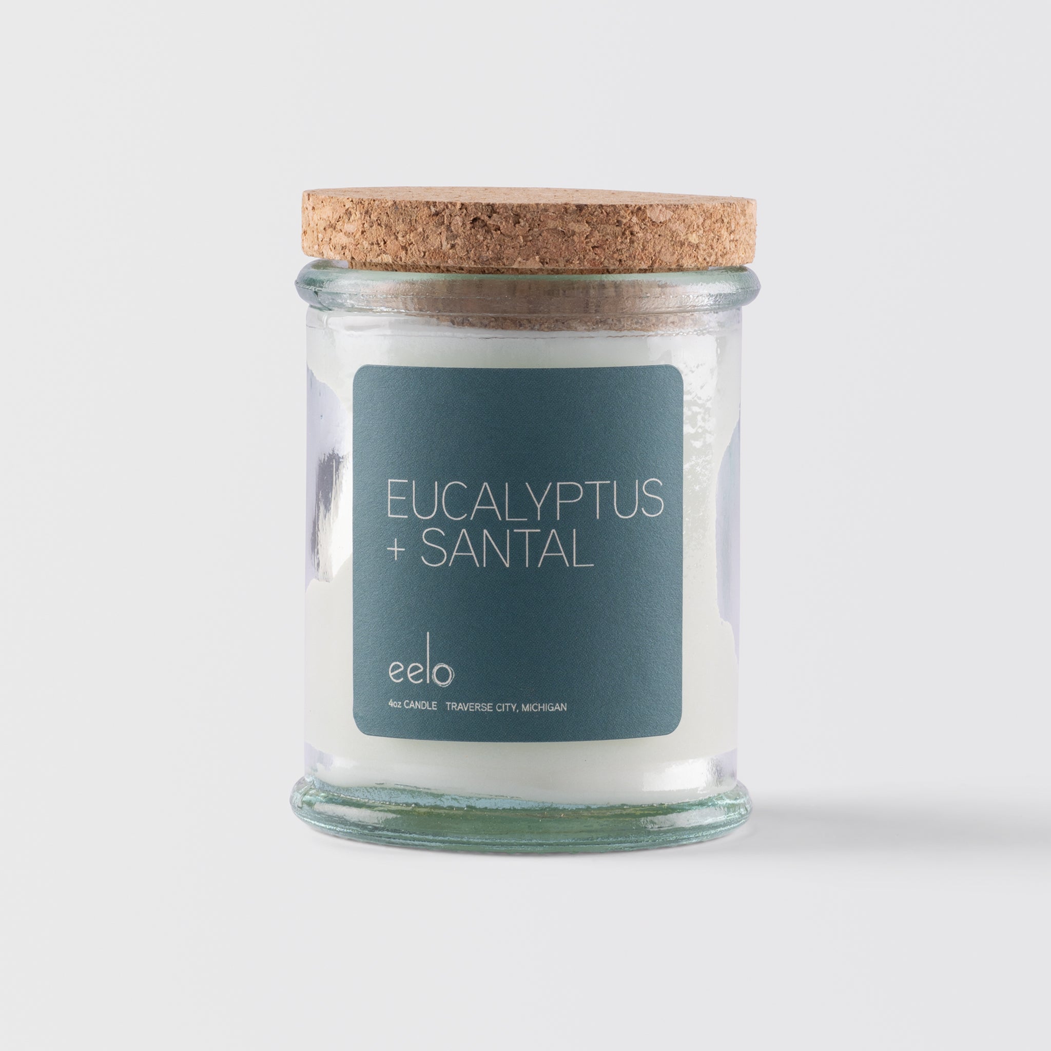 eelo 4 oz Candle, Eucalyptus + Santal 