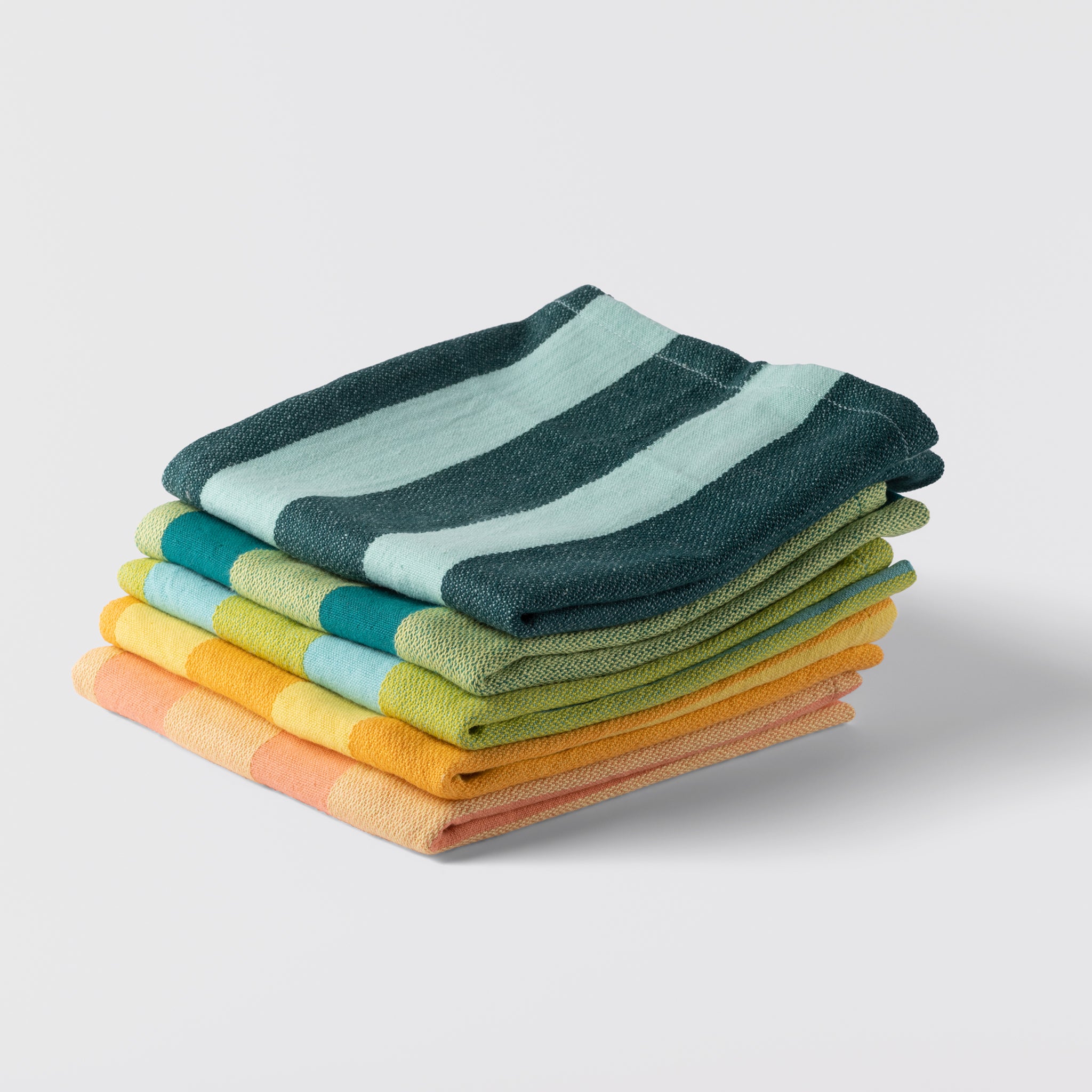 eelo Cabana Stripe Hand Towels, Lagoon, River Bank, Poolside, Citrus, and Pink Lemonade